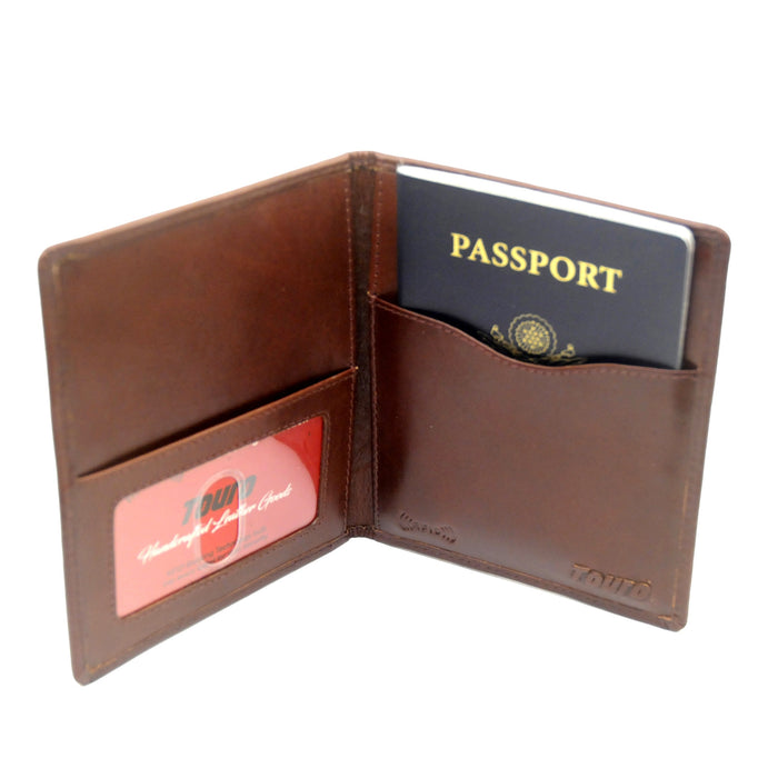 Touro Signature Leather Wallets Veg Tanned Passport Case